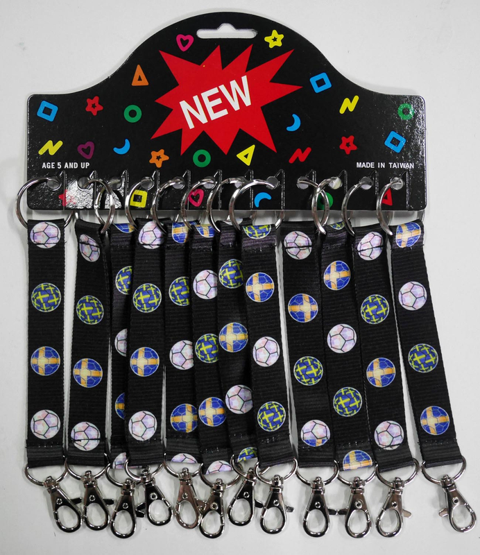 瑞典足球系列鑰匙圈-瑞典配色足球混搭
