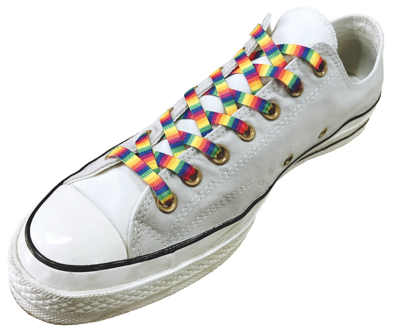 PET環保紗編織印刷彩虹鞋帶